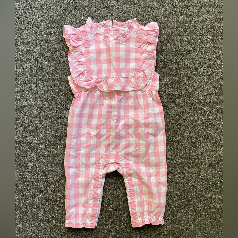 Janie and Jack 3-6 month gingham romper
